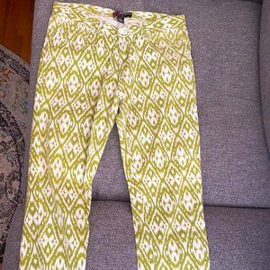 3/$20 Peck & Peck Green & White Patterned Pants Size 14